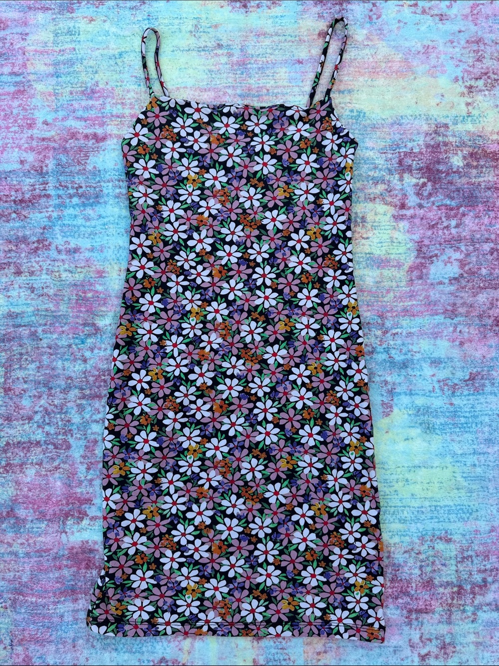 zara black floral mini dress Slip Floral print